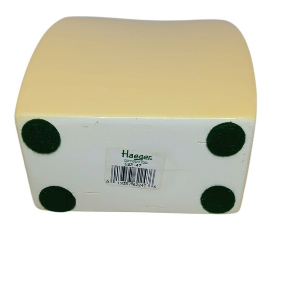 Vintage 2003 Haeger Yellow Pottery Pillow Vase Rectangular With Curved Sides 8" - Picture 6 of 13